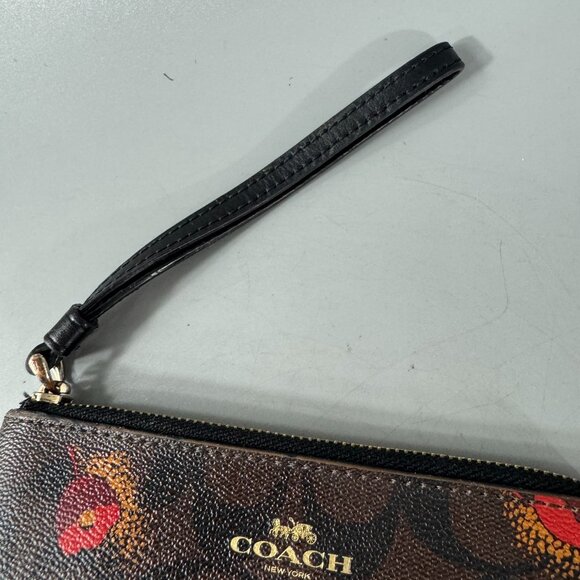 Coach C6417 Corner Zip Wristlet In Signature Canvas With Pop Floral Print - Picture 5 of 12